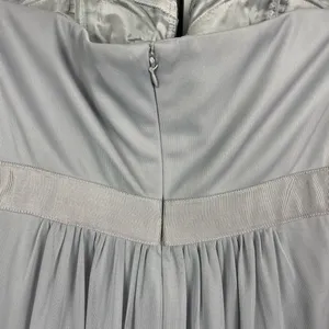 Adrianna Papell Gray Jeweled Waistband Strapless Flowy‎ Chiffon Mini Dress thumbnail 8