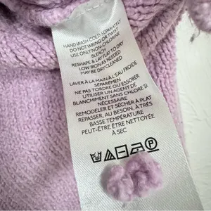 Pilcro Purple Balloon Sleeve Fluffy Sweater V Neck Womens M Oversized Boho Fall thumbnail 8