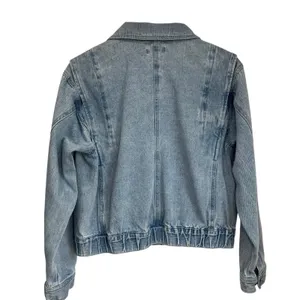 Democracy Denim Jean Jacket‎ Medium 100% Cotton Blue Cropped Classic thumbnail 2