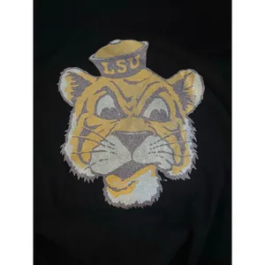 NWT! Mitchell & Ness Louisiana State University Glitter Crop Crewneck - Size L thumbnail 6
