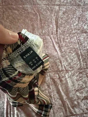 SheIn plaid beige bodycon skirt thumbnail 11