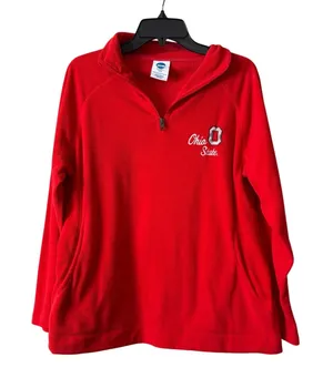 Ohio State‎ 3/4 zip Women's Fleece Jacket Size Large thumbnail 1