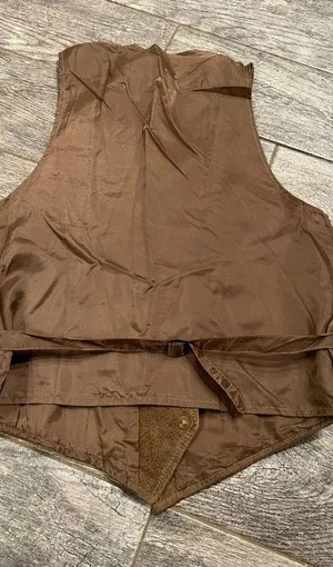 Cambridge Dry Goods 100% Leather Vest Small Lined Western Aztec Southwestern thumbnail 4