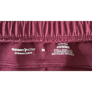Old Navy Women's Maroon High-Rise Elastic Drawstring Jogger‎ Size Medium thumbnail 5