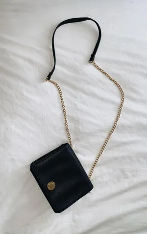 Kendall and Kylie Crossbody black hand bag with gold detailing thumbnail 3