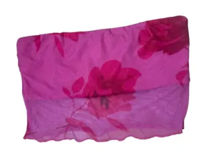 PRINCESS POLLY Mesh Floral Tube Top Cropped Size Small / 4 thumbnail 1