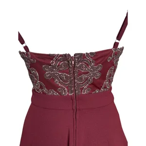 Speechless Burgundy Glitter Lace Fit & Flare Party Dress Size 5 High Neck thumbnail 11