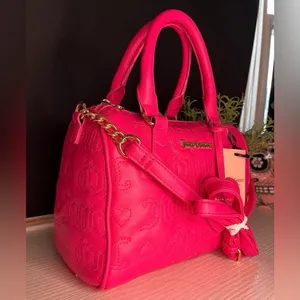Juicy Couture Fame Satchel Pink Flash Quilted Crossbody NWT thumbnail 4