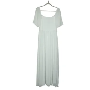 Baltic Born NEW Large Sierra Sweetheart Maxi Dress White Flutter Sleeve Bridal thumbnail 10