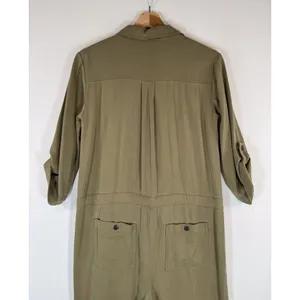 Sundance Womens Jumpsuit Green Wayside Roll Tab Sleeve Waist Tie Utility XS thumbnail 10