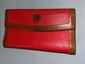 Dooney & Bourke Pebbled Leather Awl Checkbook Organizer Kisslock Trifold Wallet thumbnail 1