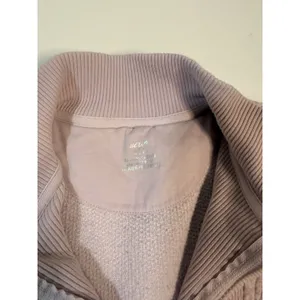 Aerie Dream Sherpa Quarter Zip Pullover Sweatshirt Womens Sz Small Lavender thumbnail 6
