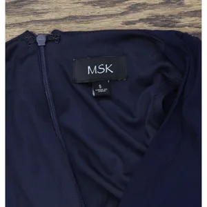 NWT MSK V-Neck Rhinestone Ladder Trim Side Slit Evening Gown Dress Navy Blue S thumbnail 8