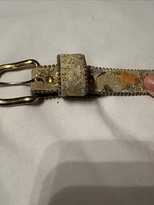 Vintage Paul Harris Embroidered Multicolor Sparkles Waist Belt thumbnail 4