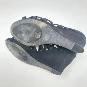 Eileen Fisher Caged Lattice Wedge Sandals‎ Black thumbnail 10