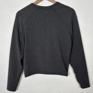 Lululemon Tuck & Gather Pullover in Heathered Mod Black Size 4 thumbnail 3