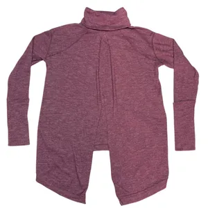 We The Free Free People Split Back Turtleneck High Low Top‎ Purple XS thumbnail 8