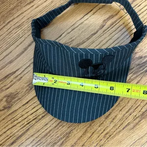 DISNEY PARKS Mickey Mouse Black And White Pinstripe Sun Visor Adjustable Size OS thumbnail 10