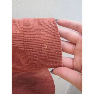 Forever 21 Button‎ Down Shirt Large Orange Corduroy Ribbed Oversized Shacket thumbnail 6