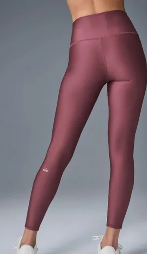 Alo yoga Burgundy truffle airlift winter warm high-waist leggings thumbnail 2