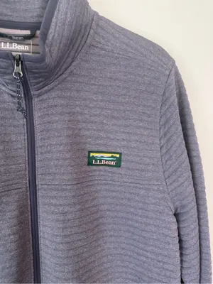 L.L. Bean Airlight Knit Full-Zip Jacket Sweatshirt XL Purple Heather thumbnail 2