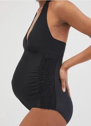 Motherhood Maternity Women's Beach Bump Maternity One Piece Swimsuit UPF 50+ Pregnancy Swimwear thumbnail 1