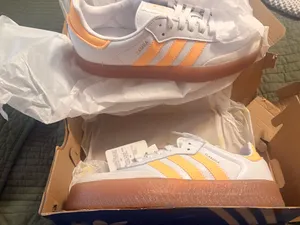 Adidas Sambae J’s White w/ Orange Size 7Women thumbnail 8