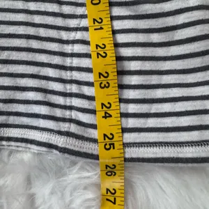 Toad & Co Size L Cowl Neck Long-Sleeved Top in white and blue thumbnail 9