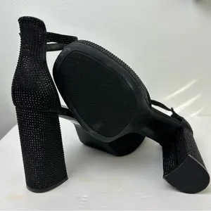 Dolls Kill Sugar Stacked Platform Heels Black Rhinestone NWOT Willfully 2 thumbnail 7