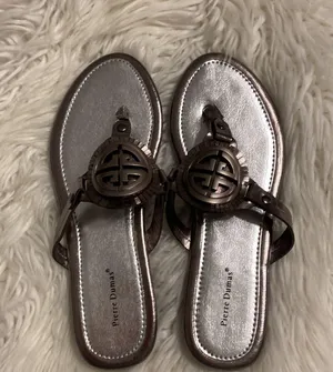 Pierre Dumas Sandals size 9 BNWOT color silver please see all photos thumbnail 10