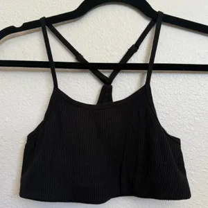 WESLEY Rivington Ribbed Tencel‎ Bralette in Black thumbnail 2