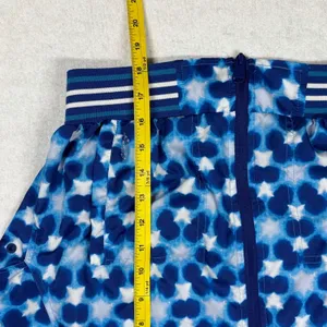 Free People FP Movement Top Speed Tennis Jacket Blue Floral Bomber Size M thumbnail 8