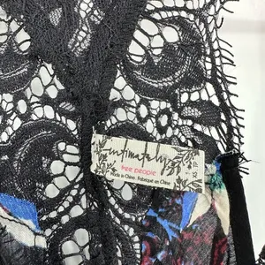 Intimately Free by Free‎ People size XS tank top with lace neck & trim black thumbnail 5