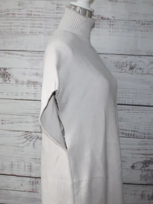 Zara turtleneck Oversized Knit Vest Dress Size Small thumbnail 4