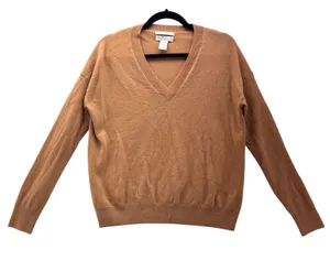 Womens Cashmere‎ Sweater Small Baselayer Soft Warm Cozy Neutral Capsule Simple thumbnail 1