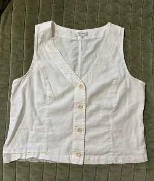 Madewell Linen Vest thumbnail 1