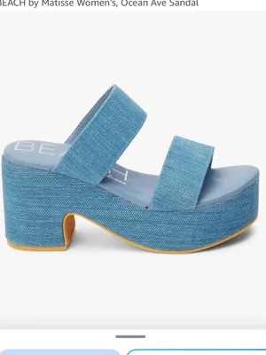 New in Box Matisse Beach Ocean Avenue Denim Sandals Sz 8 thumbnail 2