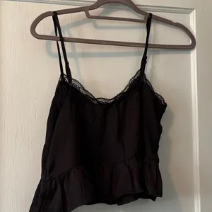 Black Lace Trim Cami Top thumbnail 4