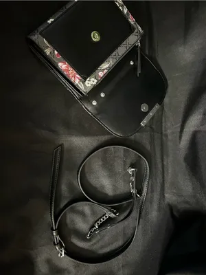 Nine West Black Floral Crossbody with Pink and Cream Blooms thumbnail 14