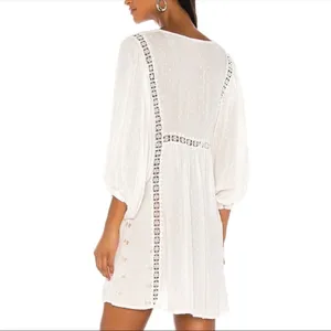 Free People Charlotte Swiss-Dot Tunic Dress Ivory thumbnail 3