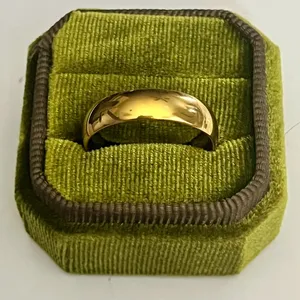 Classic Gold Plated Dome 6mm Band Ring Size 12 thumbnail 1