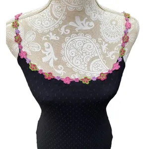 Whimsigoth Betsey Johnson Y2K Swiss Dot Slip Dress Pink Flowers NWT M thumbnail 5