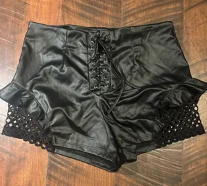 Spirit Halloween Faux Leather Lace Short thumbnail 1