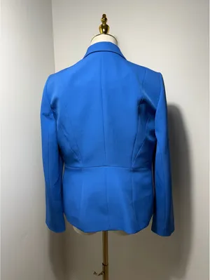 Kasper Women's Blue Tailored Blazer Single-Button Closure Size Unknown thumbnail 2