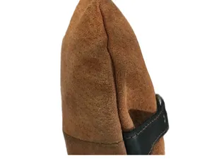El Ceibo Handcrafted Tan Suede And Black Leather Crossbody Messenger Bag thumbnail 6