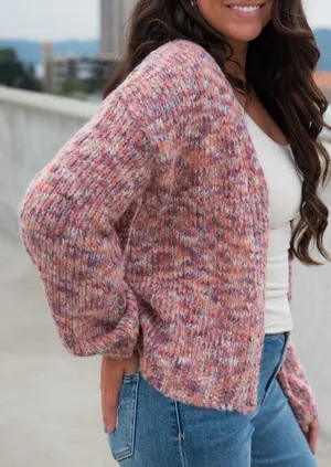 NWT Hem & Thread Mixed Yarn Cardigan sz L thumbnail 1
