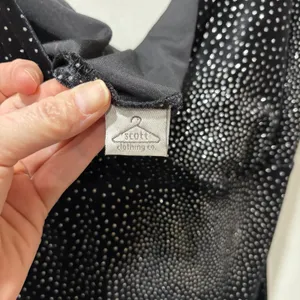 Scott Clothing Company dress Vintage Y2K Maxi Sleeveless Black Velvet Sparkles 4 thumbnail 7