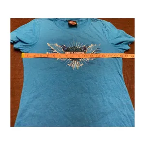 Harley-Davidson Smoky Mountain Blue Winged Logo Graphic Tee Med Biker Y2K thumbnail 6