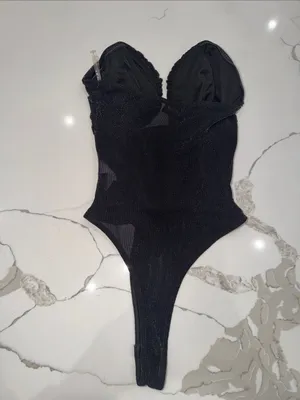 Sparkle Strapless Black Bodysuit thumbnail 2