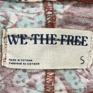 Free People We the Free Nina‎ Floral Printed Tee Brown Green thumbnail 5